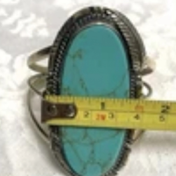 Turquoise Silver Women's Bracelet - Picture 6 of 6